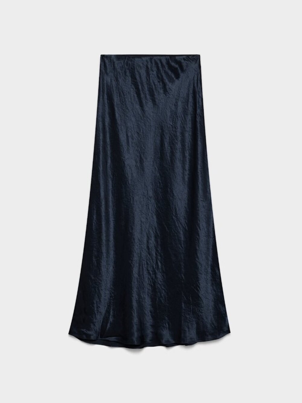 Aritzia Babaton Satin Midi Slip Skirt Navy